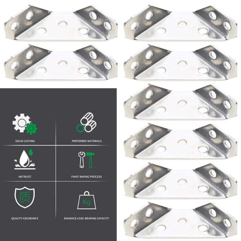 20Pcs Stainless Steel Corner Brackets Invisible Shelf Brackets Support for Cupboard Cabinet Chair Furniture Fixing Dropshipping