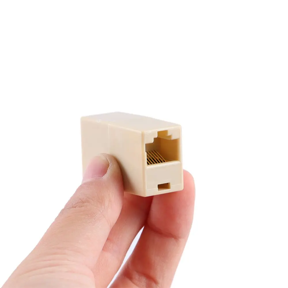 Sockt Computer Outlet Network Cable Network Cable Connectors RJ45 Extender Plug Cable Joiner Coupler Dual Straight Head