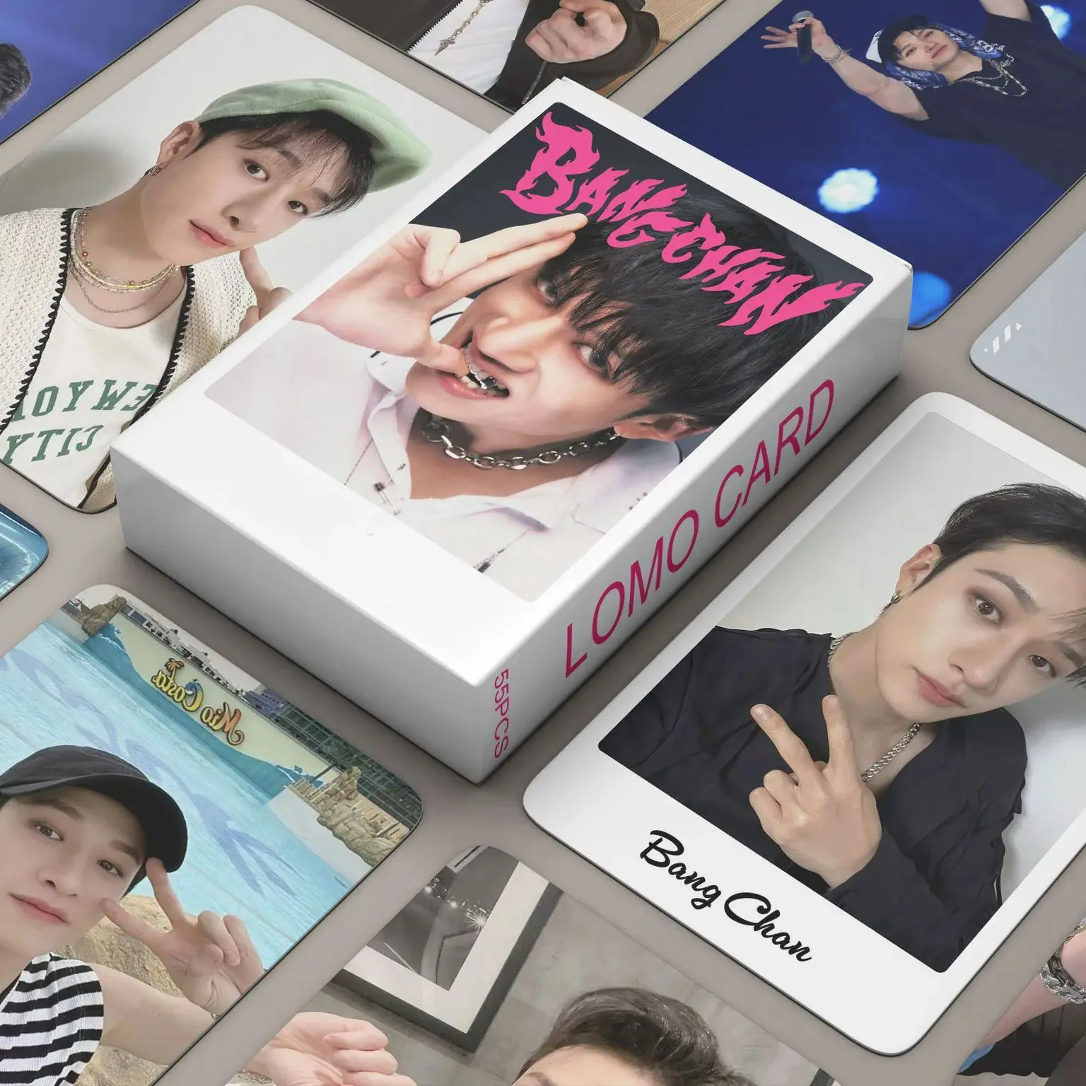 55 Stuks Kpop Groep Fotokaart Hyunjin Felix Bangchan Nieuw Album Lomo Kaarten Foto Print Kaarten Set Fans Collectie