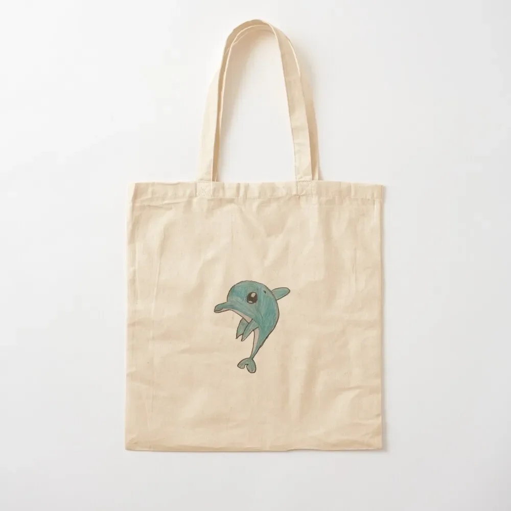 

Dolphin - Cute Cartoon Kid Drawing Tote Bag Women's bags shopper bags Cloth bags Tote Bag