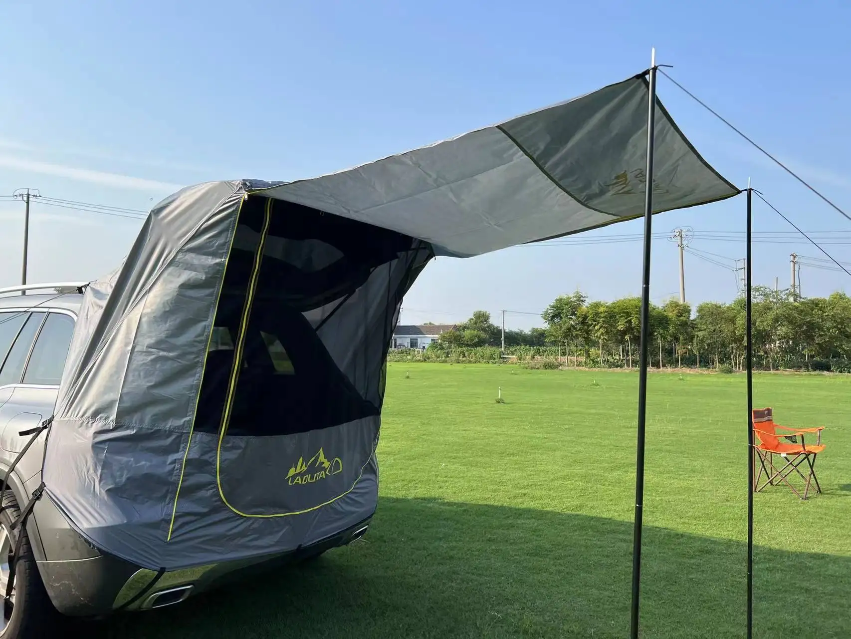 

Self-Driving Tour Camping Car Travel Tent with Sunshade Rainproof Trunk Rear Extension for Barbecue - Outdoor Adventure Shelter