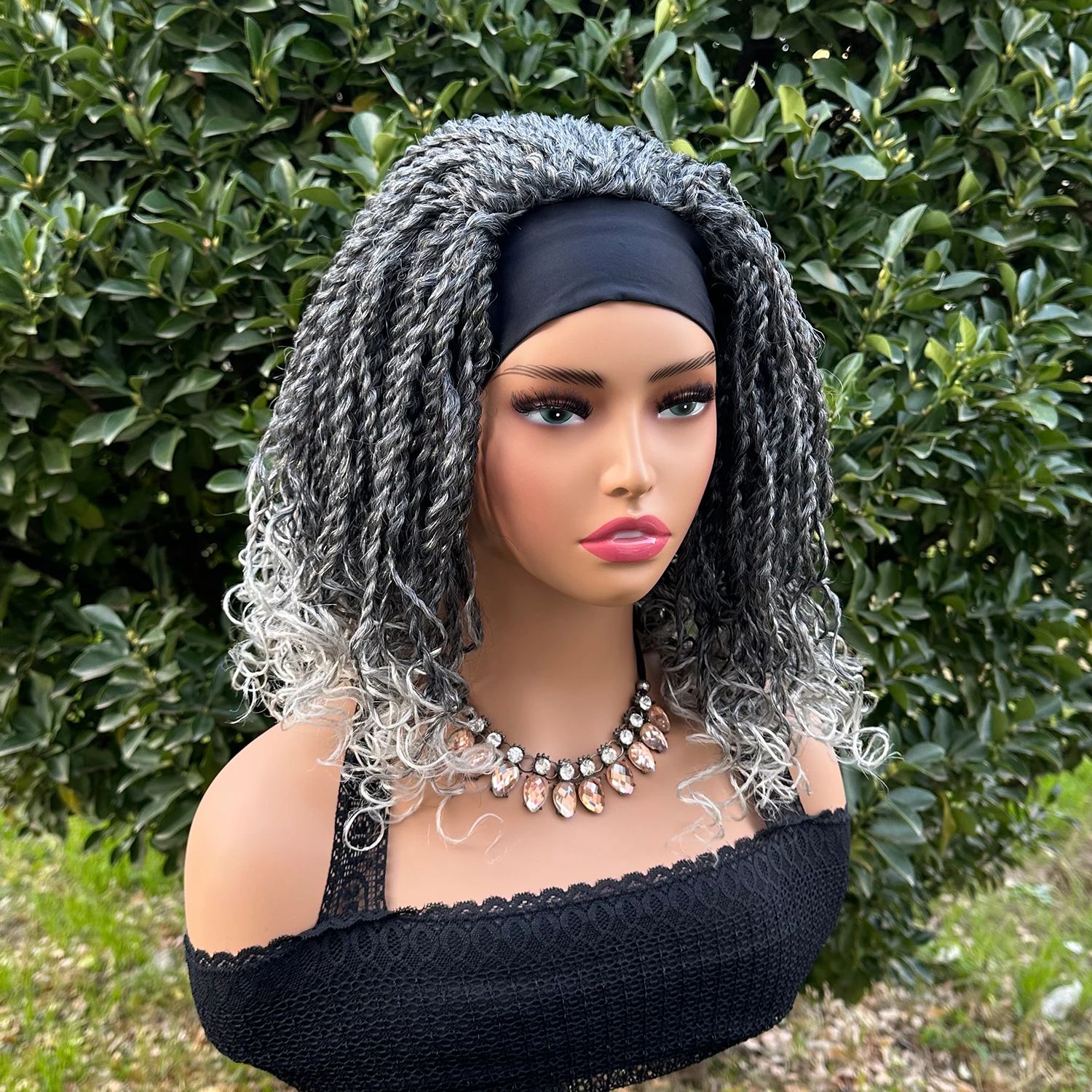 12 Inch Synthetic Braided Wig for Black Women