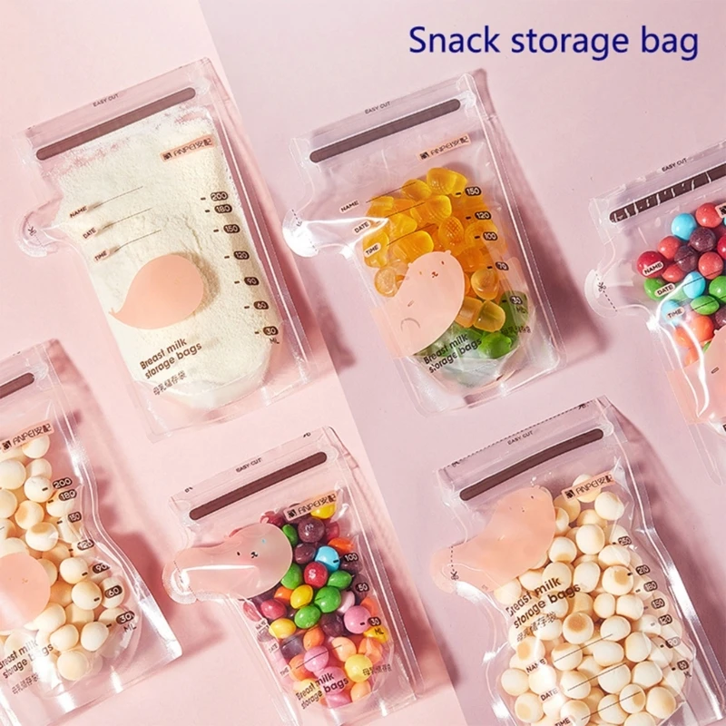 Portable Breast Milk Storage Bags Baby Travel Bag Multi-Purpose Pouches Storage Bags for Toddler Cereal 30PCS