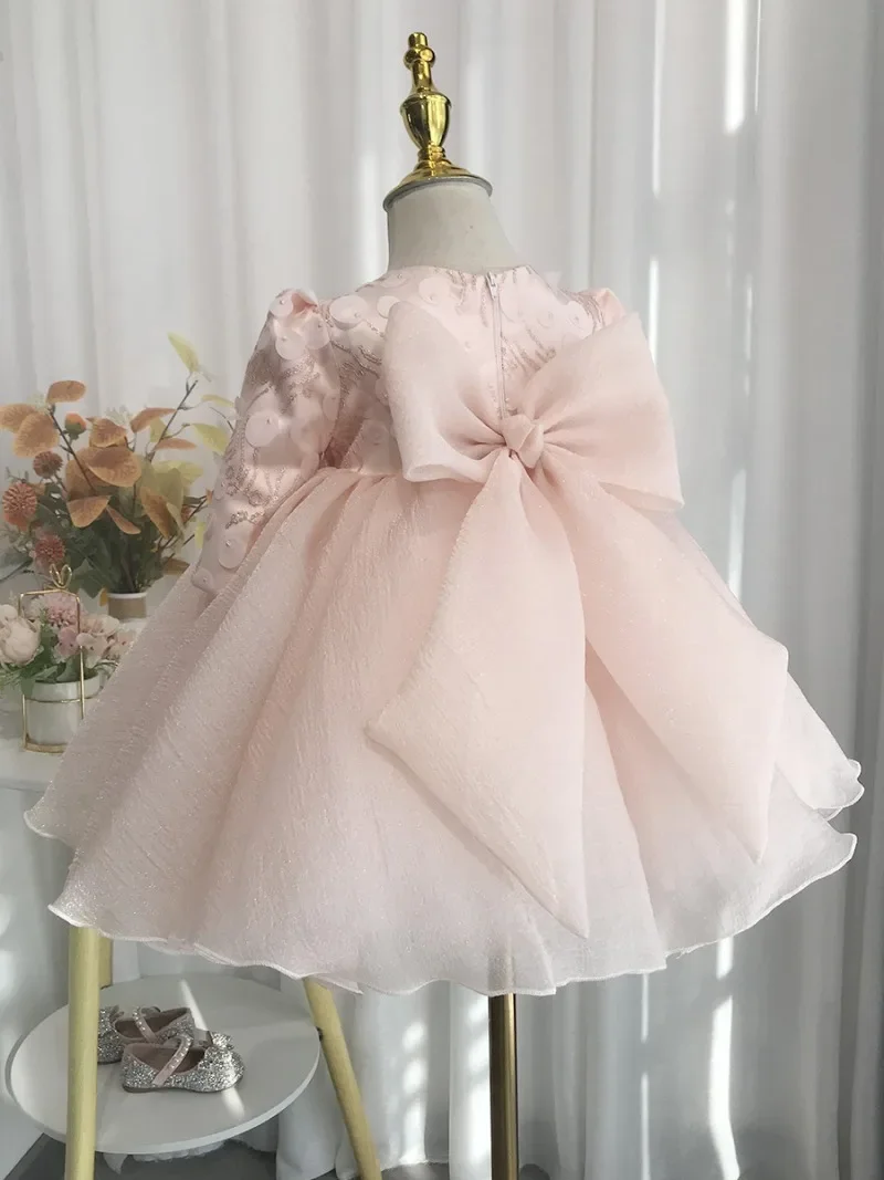 New Girls Spring Autumn One Piece Princess Skirt Fluffy Gauze Long Sleeved Loose Soft Fashion All-match Outdoor Sweet Lovely