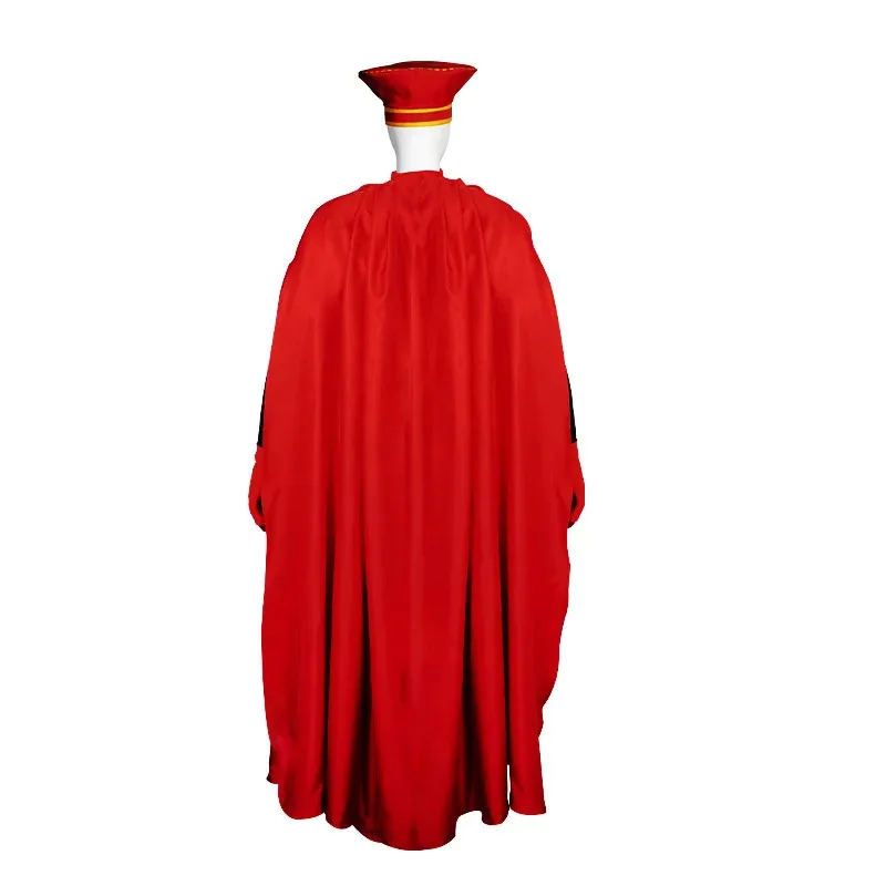 2025 aaa Shrek Lord Farquaad Cosplay Personagem Terno Vermelho com Capa Incluída; Roupa de festa de Halloween para férias de filmes de desenhos animados