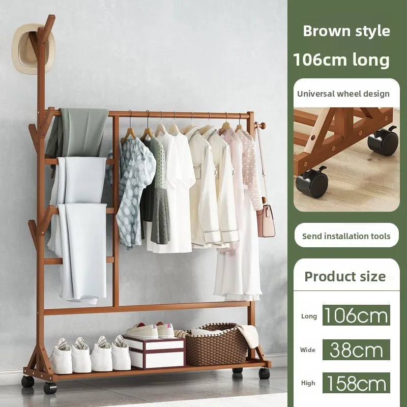 

New model Coat rack Floor-to-ceiling clothing hanging rod Storage storage Multifunctional hanger Movable