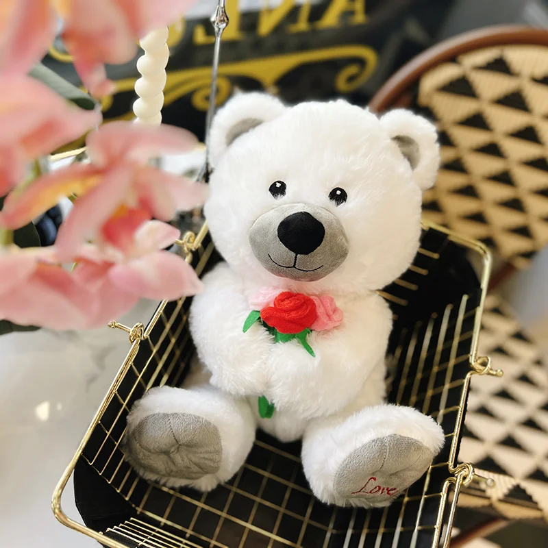 

Милый мультфильм День святого Валентина, розы, плюшевый мишка, животное, плюшевые игрушки для девочек, куклы плюшевого мишки, украшение для комнаты, украшение для вечеринки, декор