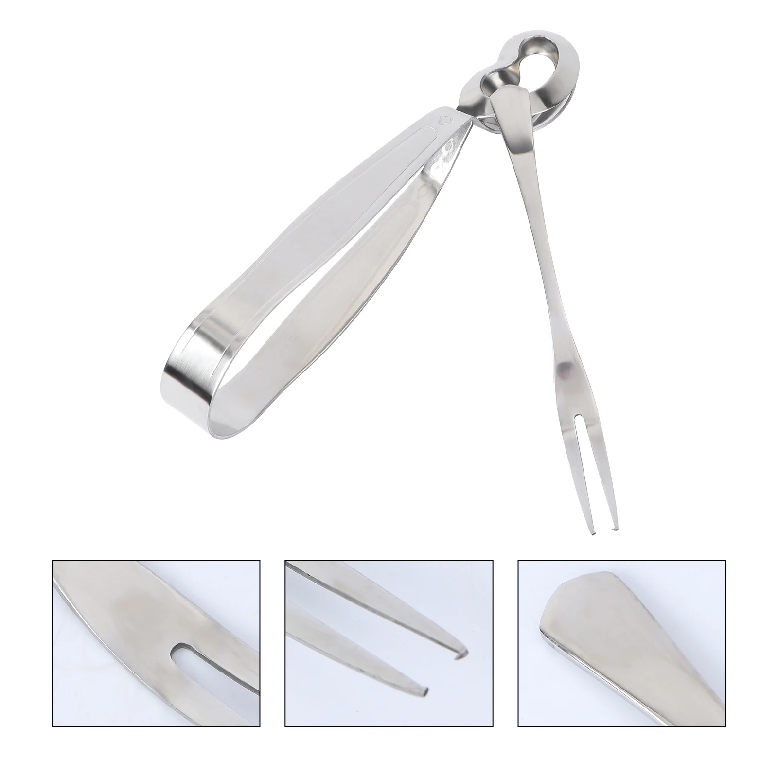 

Escargot Snail Tong Fork Set Stainless Steel Kitchen Utensil Baking Clip Shell Tongs Tableware Serveware Compact Practical Home