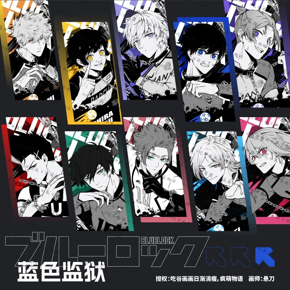 

Anime BLUE LOCK Michael Kaiser Nagi Seishiro Cosplay Double Flash Badge Cartoon Emblem Brooch Breastpin Laser Ticket Card Gift