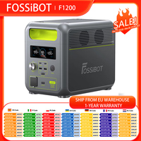 FOSSiBOT F1200 Portable Power Station, 1024Wh Capacity, 1200W Rated Power, 3 LED Light Modes, 7 Output Ports, BMS Protection