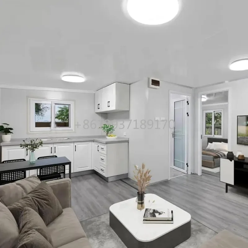 Modular Prefab Tiny House To Live in For Adults, Tiny Home with 2 Bedrooms, 1 Fully Equipped Bathroom & Kitchen Expandable 40ft