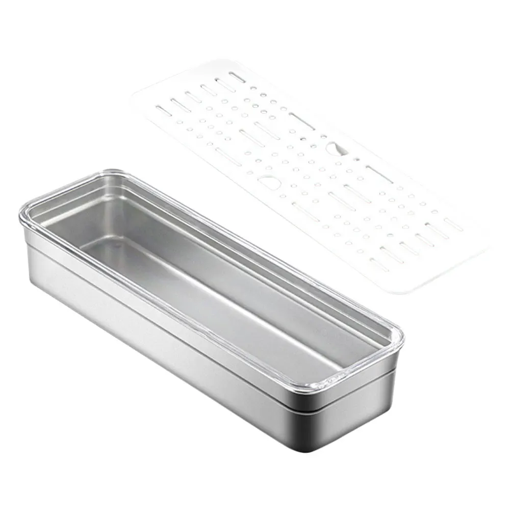 

1 set Stainless Steel Chopsticks Box Drying Tray Organizer Kitchen Utensils Holder Spoon Silverware Cutlery Drawer Tray Storage
