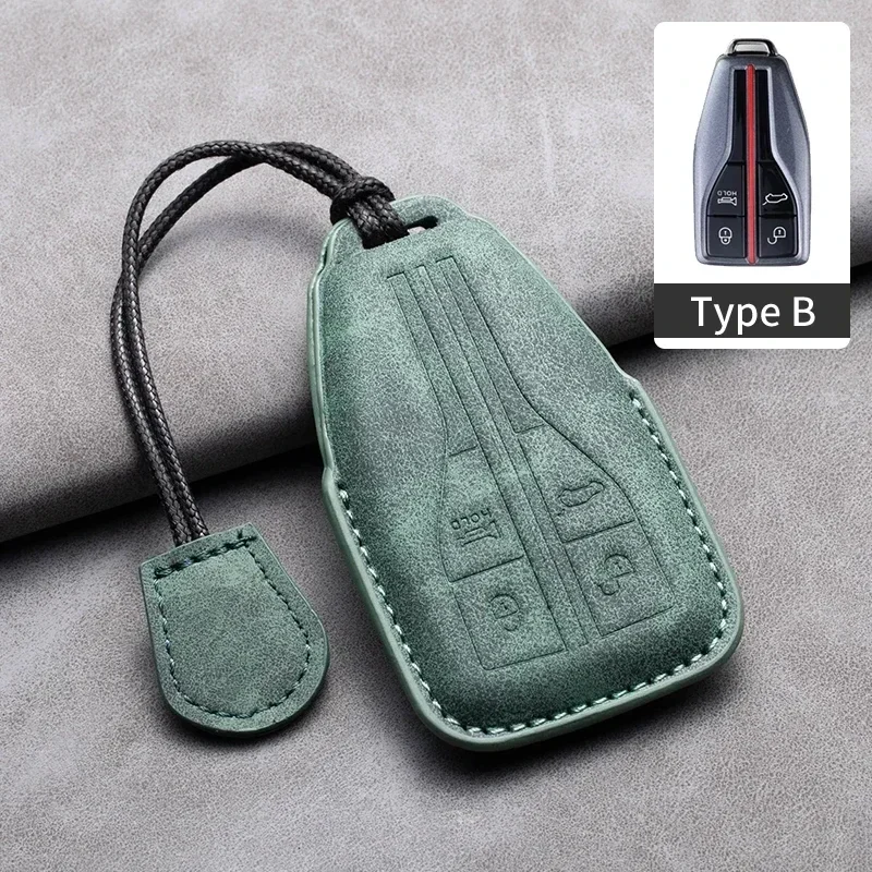 

Leather Car Key Case for FAW Hongqi HS5 H5 H6 H9 HS7 H7 L5 HS3 EH7 HQ9 LS7 E-QM5 E-HS9 S9 SHS7 Car Key Cover Remote Case Keyring