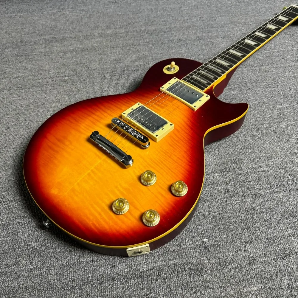 

Free Transportation Good Sound Comfortable Hand Feel Red-orange Colour LP Electric Guitar Mahogany Body Rosewood Fingerboard