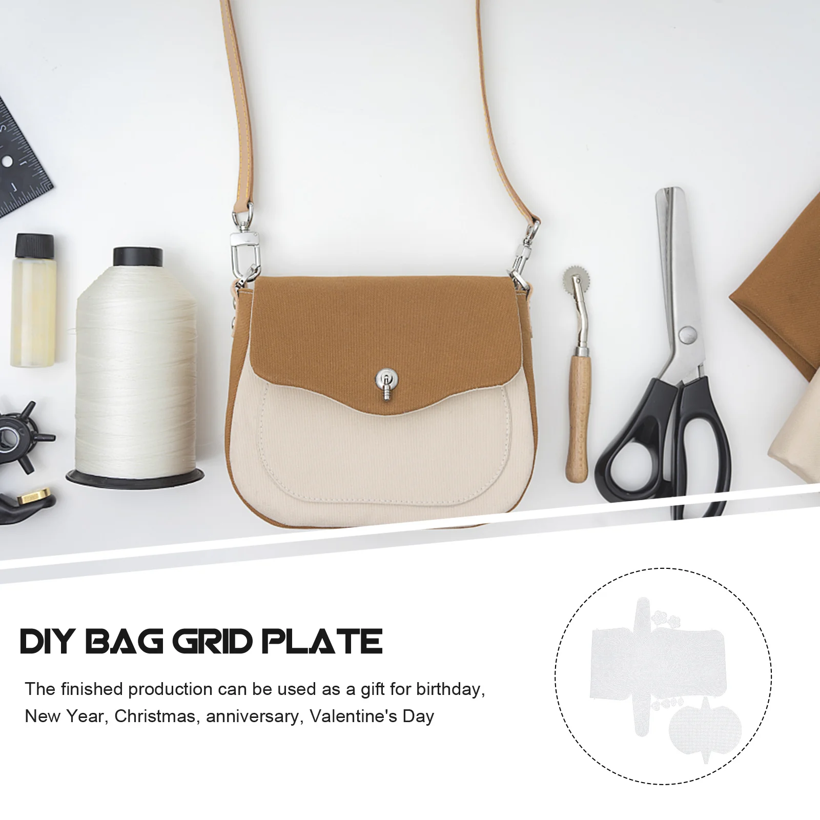 

4Pcs Bag Weaving Board Plastic Net Grid Sheets for DIY Purse Crossbody Bag Sewing Craft Accessories Stamped Cross Stitch Kits