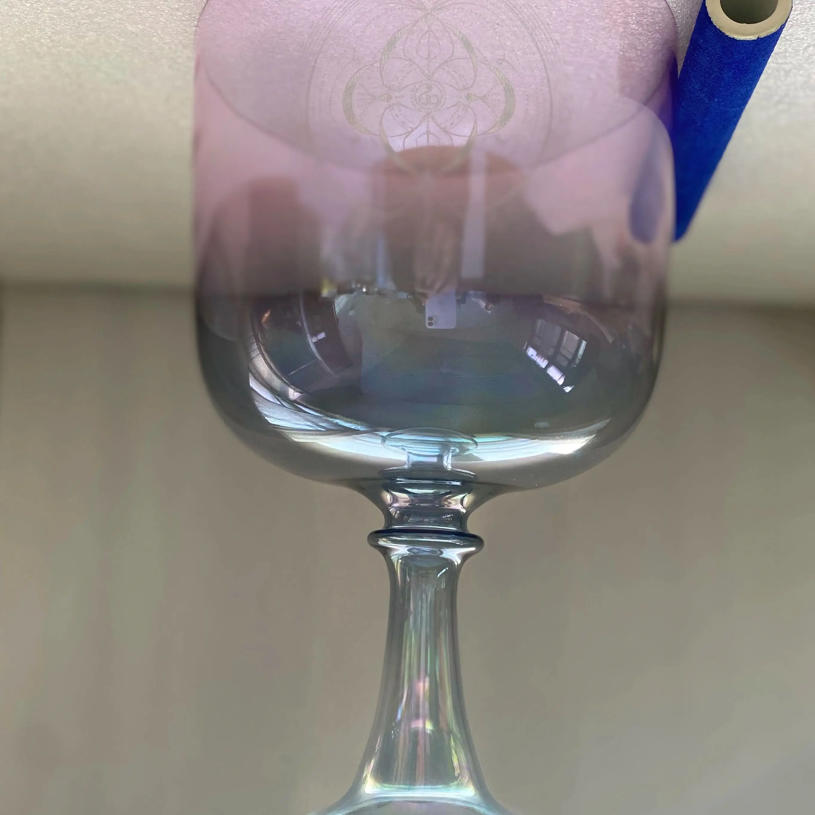 3rd octave perfect G# note Thyroid or G note Throat  chakra mixed color crystal singing chalice 432Hz + divine love engraved