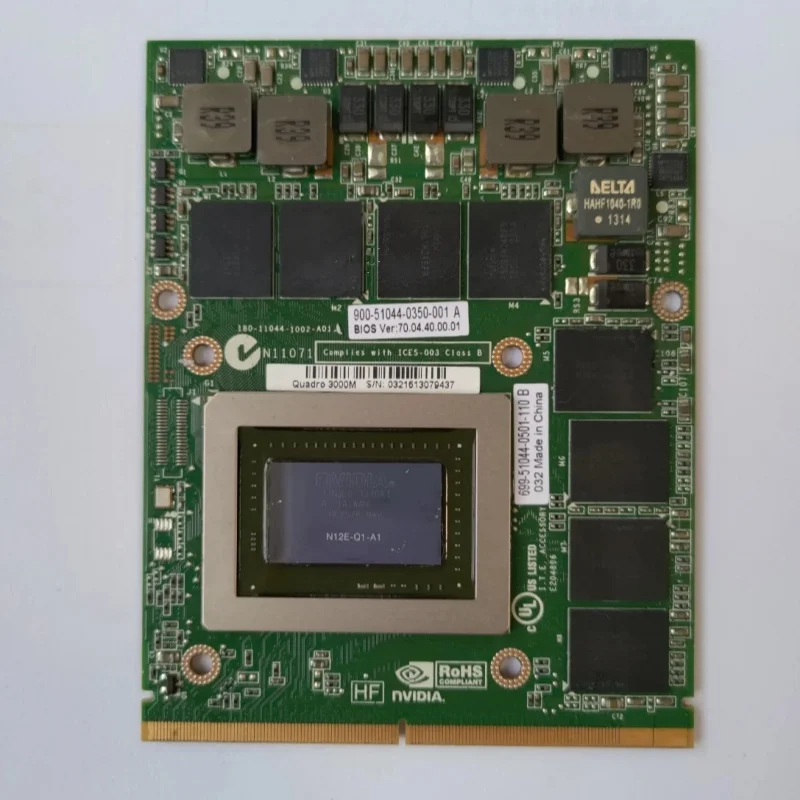 Quadro 3000M Q3000M VGA GPU Graphics Video Card for Dell  M6600 M6700 M6800 HP 8760W 8770W 8740W N12E-Q1-A1