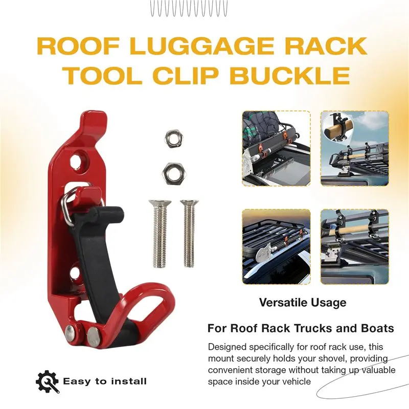Best-Selling 2Pcs Tool Fixing Bracket Wall Mounting Bracket Shovel Ax Quick Release Clamp Shovel Bracket For Car RV Boat Red