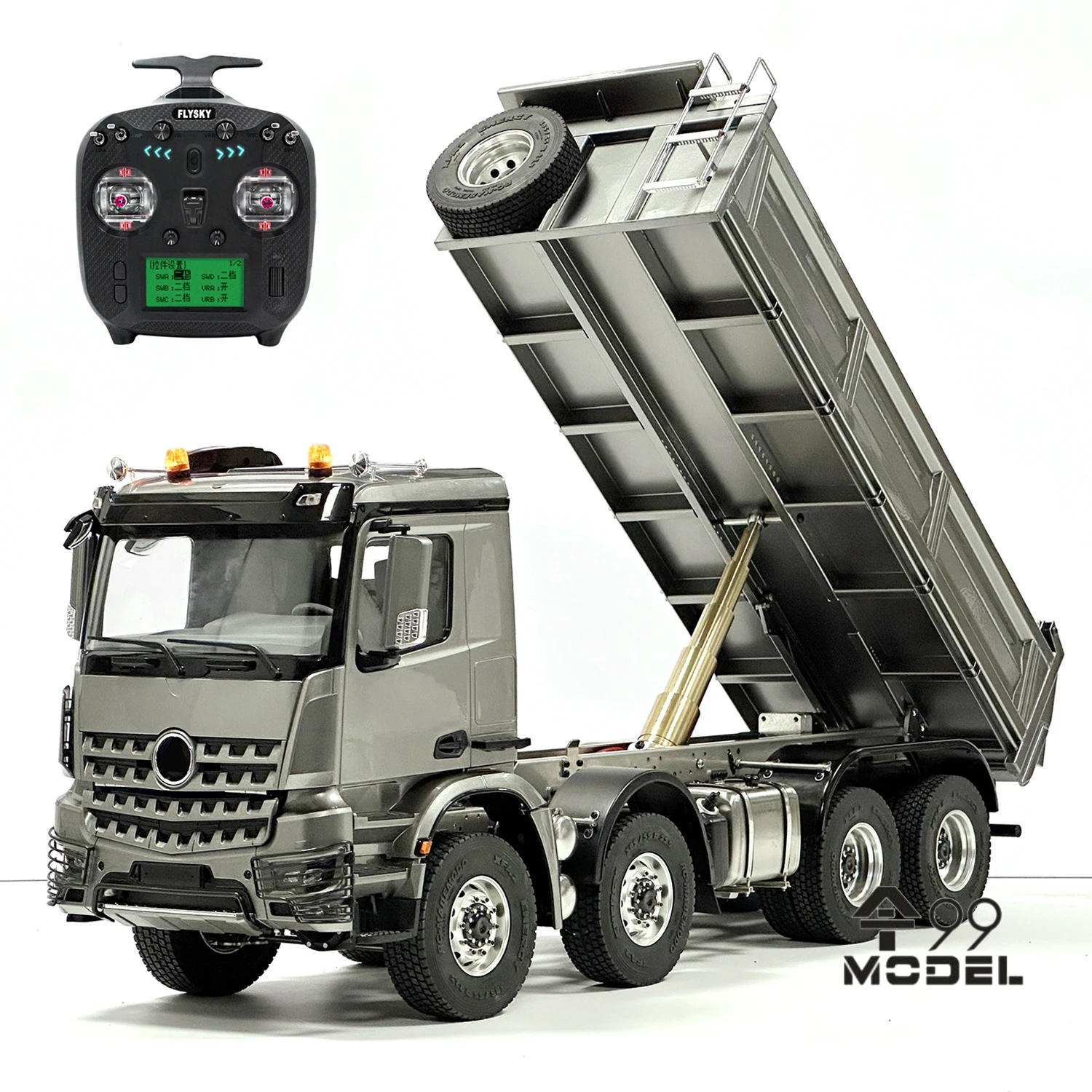

Радиоуправляемые грузовики 1/14 8x8 Гидравлический самосвал с дистанционным управлением Модель игрушки с дифференциальным замком Свет Звук Автомобиль с дистанционным управлением Игрушка для мальчика