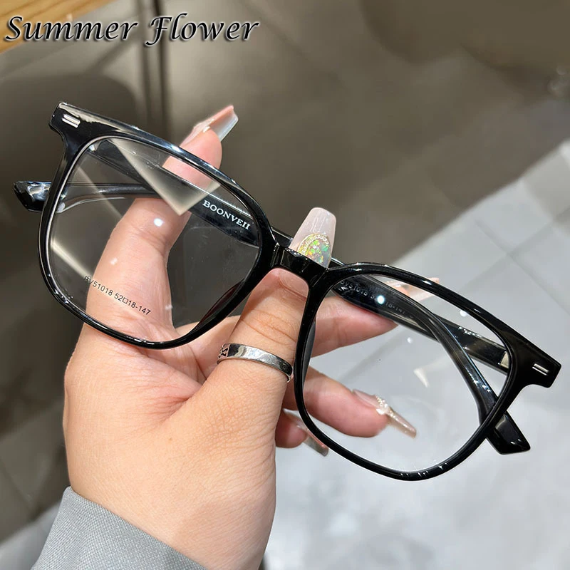 

TR90 Flexible Fashion Spectacle Men Big Circle Girl Eyeglasses Teenagers Optical Glasses for Myopia Read Glasses Frame