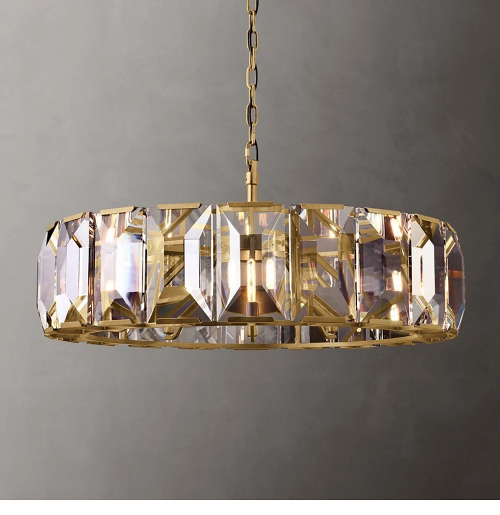 LED E14 American Retro Designer Crystal Lamp Light Pendant
