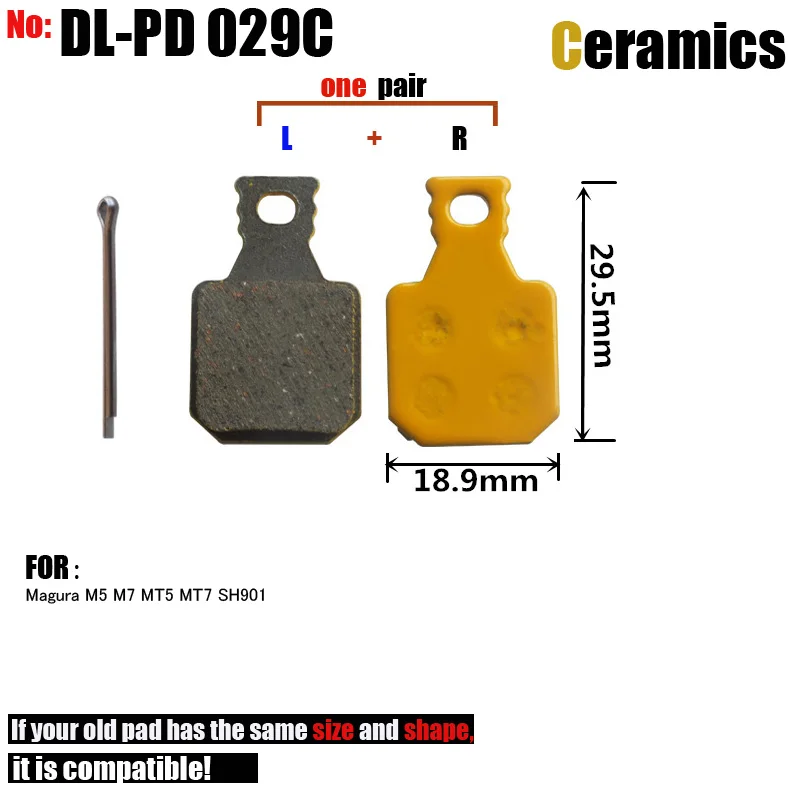 DELT 10 Pair Ceramics Bicycle Disc Brake Pads For Magura M5 M7 MT5 MT7 SH901 Parts MTB Mountain BIKE Accessories