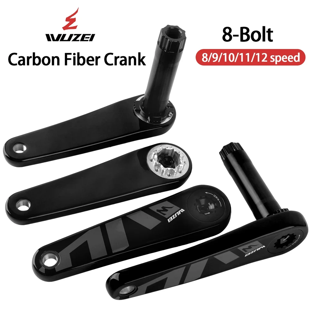 

WUZEI Ultra Light Carbon Fiber Road Bike Crankset 165/170 11/12S Hollow Tech Anti Corrosion High Strength Crank Bike Components