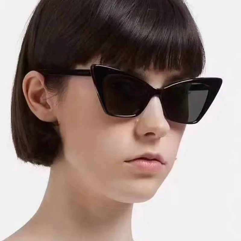 Klassische Vintage Sexy Cat Eye Sonnenbrille Frauen Marke Designer Retro Übergroßen Cateye Weibliche Sonnenbrille UV400 – Detail 8