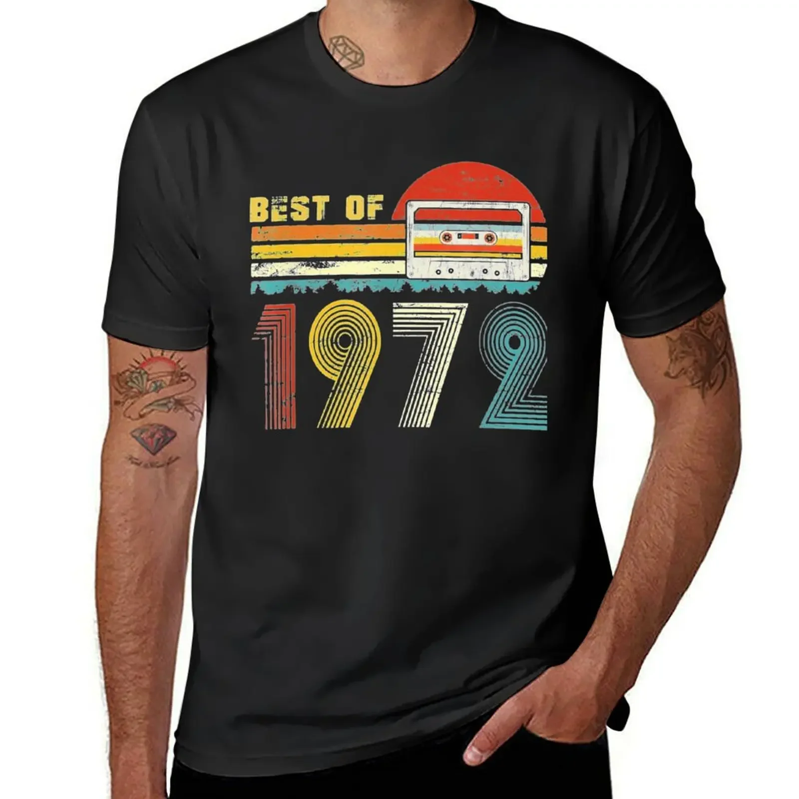 Best Of 1972 Retro Cassette Tape T-Shirt heavyweights summer tops Blouse men graphic t shirts