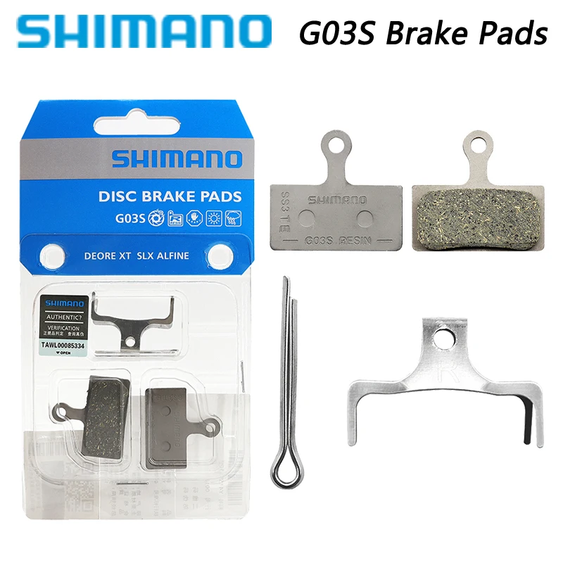 SHIMANO G03S Resin Brake Pads for MTB Mountain Bike 2 Piston Pad Fit for Deore SLX XT XTR M8100 M7100 M9020 M6100 Original Parts