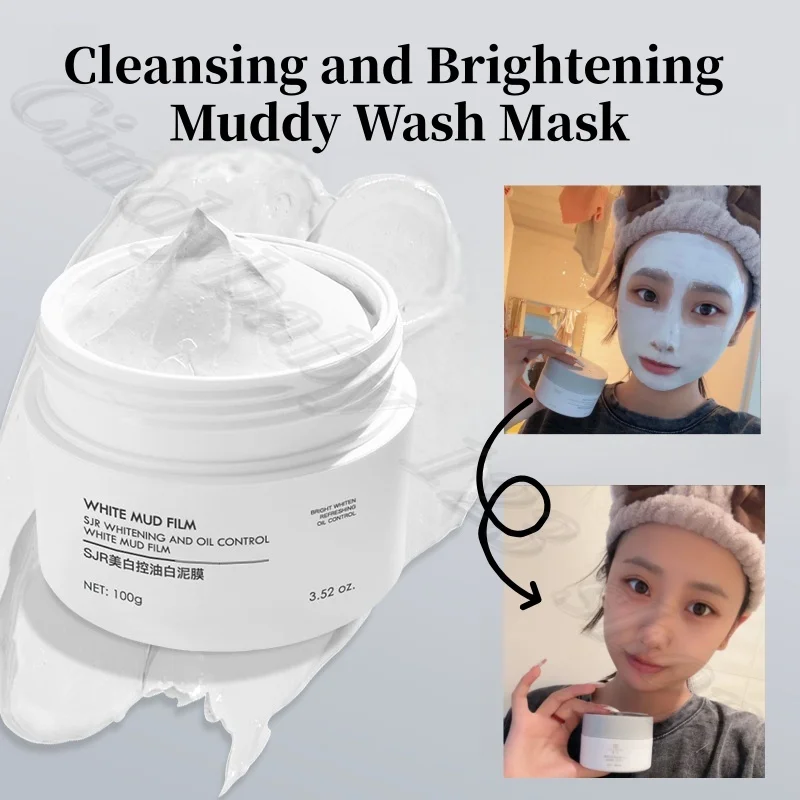 cleansing-and-brightening-mud-washing-mask-deep-cleansing-pore-blackhead-and-acne-free-oil-controlling-mud-mask-100g