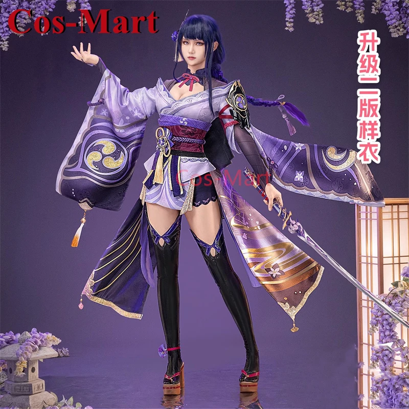 

Cos-Mart Game Genshin Impact Raiden Shogun Cosplay Costume Gorgeous Version 2.0 Combat Uniform Activity Party Role Play Clothing
