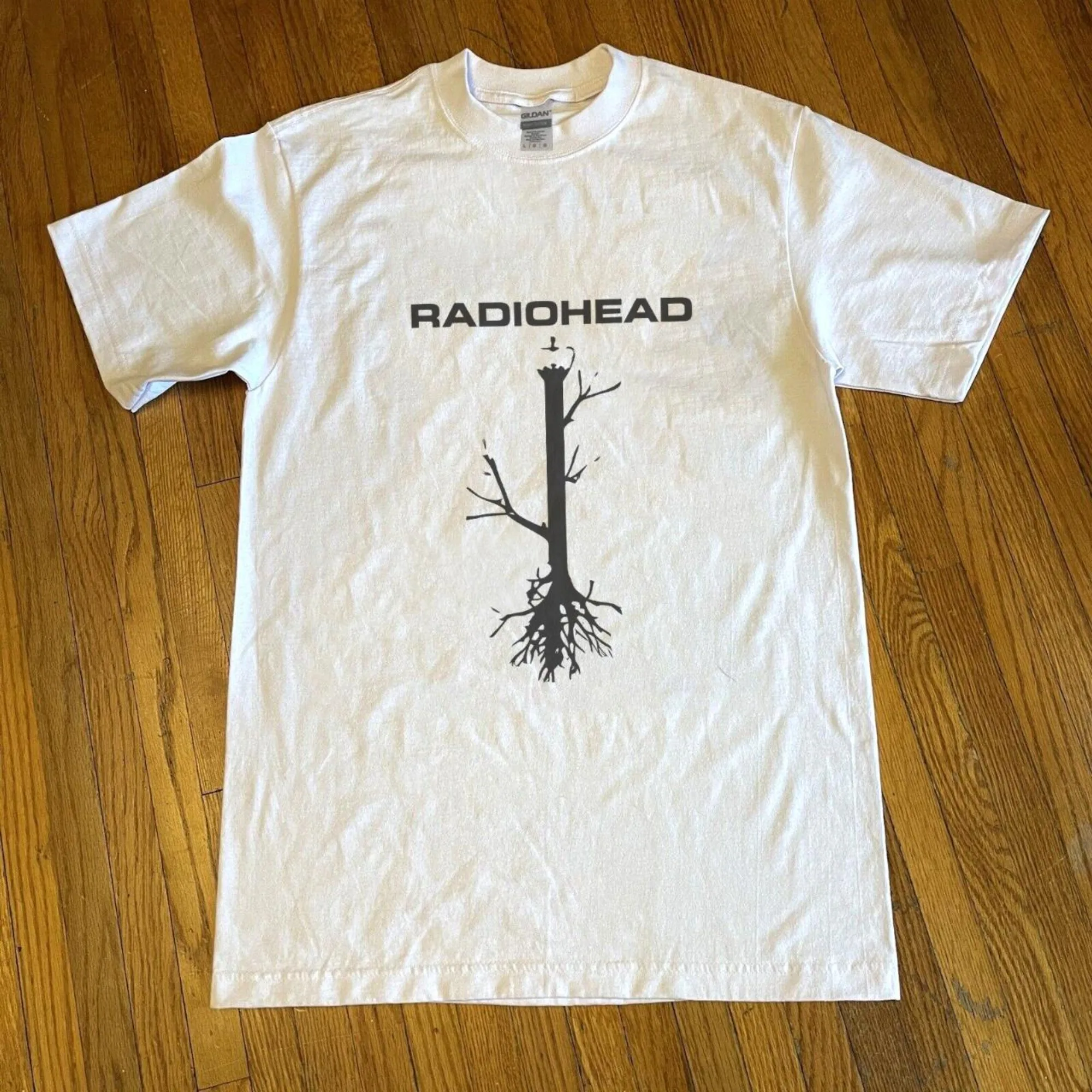 Summer Men Hot Selling Vintage Radiohead TShirt The Bend Album Band Copy Pattern Men's Print Rock Hip Hop Artist Street Life Top
