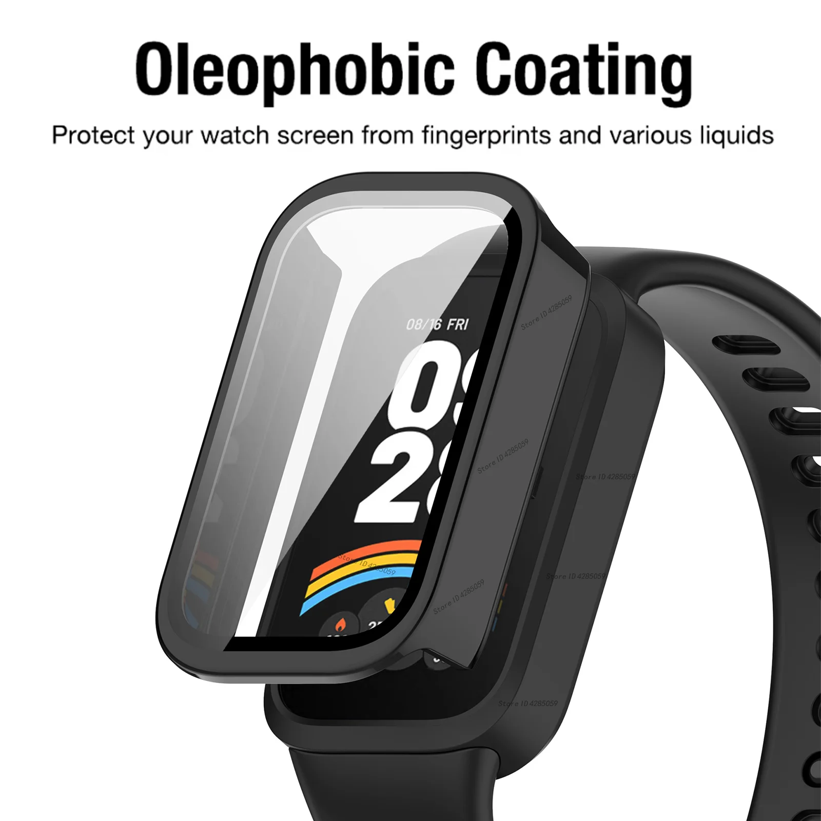 Glass+Case For Xiaomi Smart Band 9 Active Screen Protector Anti-scratch Bumper Protective Cover For Xiaomi Redmi Band 3 Shell