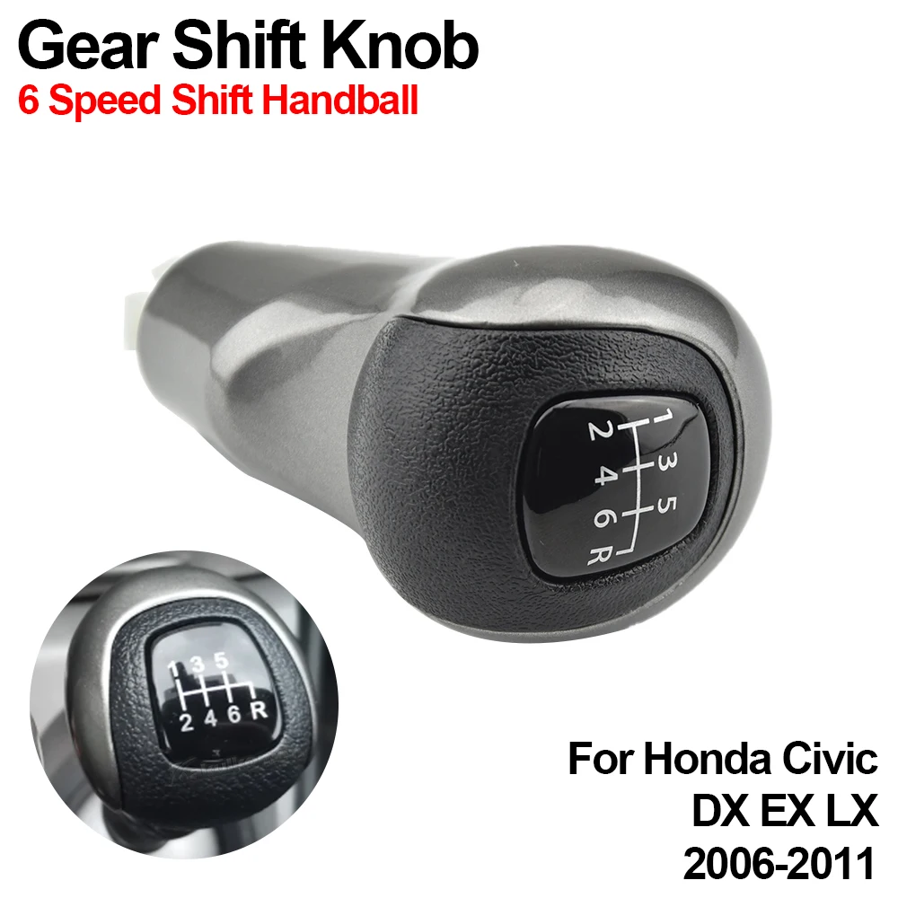 6 Speed MT Car Gear Shift Knob Stick Ball Head Change Lever Knob For Honda Civic DX EX LX 2006-2011 54102-SNA-A01
