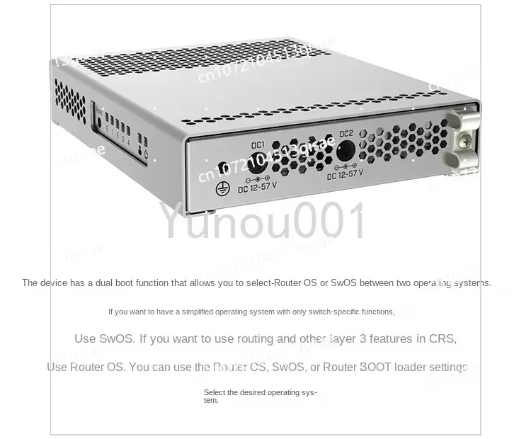 MikroTik CRS305-1G-4S+IN 10 Gigabit Five Port Intelligent Network Managed Switch Metal Redundant Power Supply