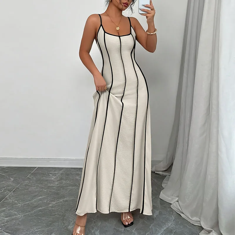 Abiti per le donne Nuovo cinturino per spaghetti Slim Sexy Women Dress Backless Lace-up A-LINE Dress Women Vestidos De Verano Mujer Q1865