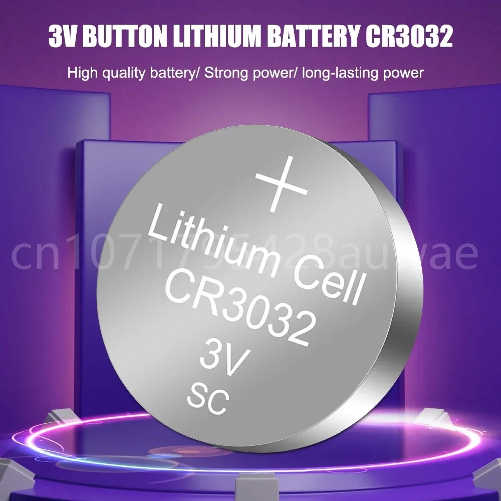 10-100PCS 3V CR3032 550mAh Lithium Coin Cell Battery Button Batteries for Watches, Calculator,flashlights