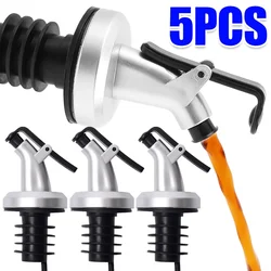 5/1PCS Oil Bottle Stopper Cap Leak-proof Food Grade Wine Pourer Sauce Plug Nozzle Sprayer Liquor Dispenser Rubber Nozzle Tool