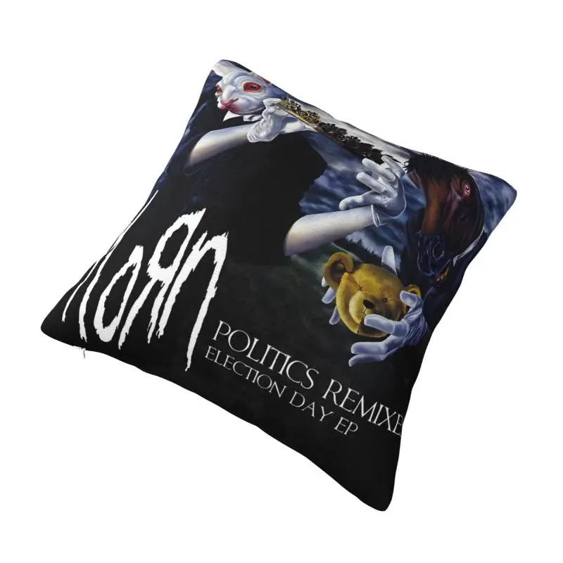 Custom Korns Heavy Metal Music Hard Rock Roll Luxury Throw Pillow Covers Band Cushion Cover