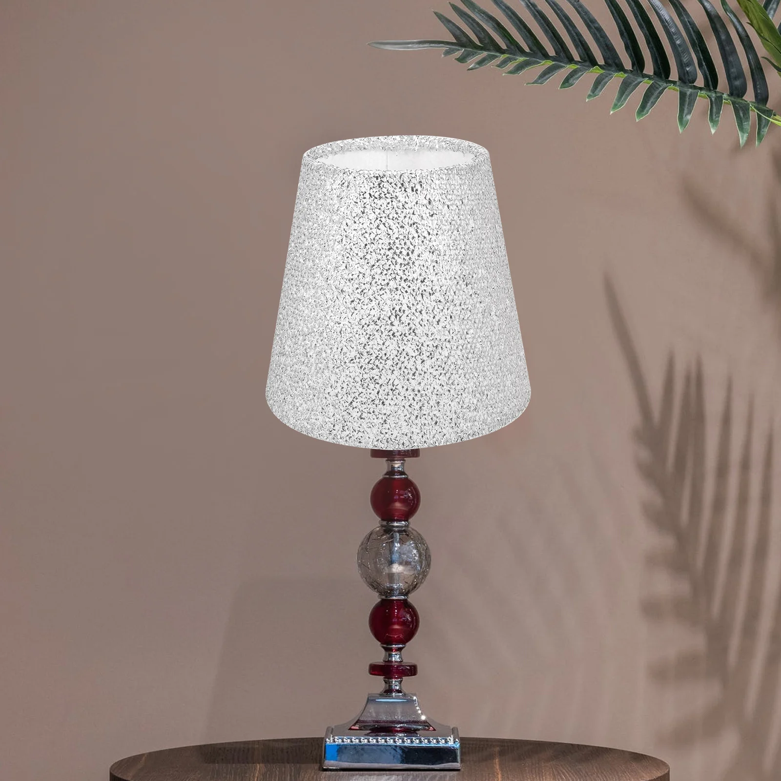 

Cloth Art Lamp Shade Durable Iron Frame Protective for Desk Table Floor Lamp Multi-Function Fabric Cover Decorative Indoor Light