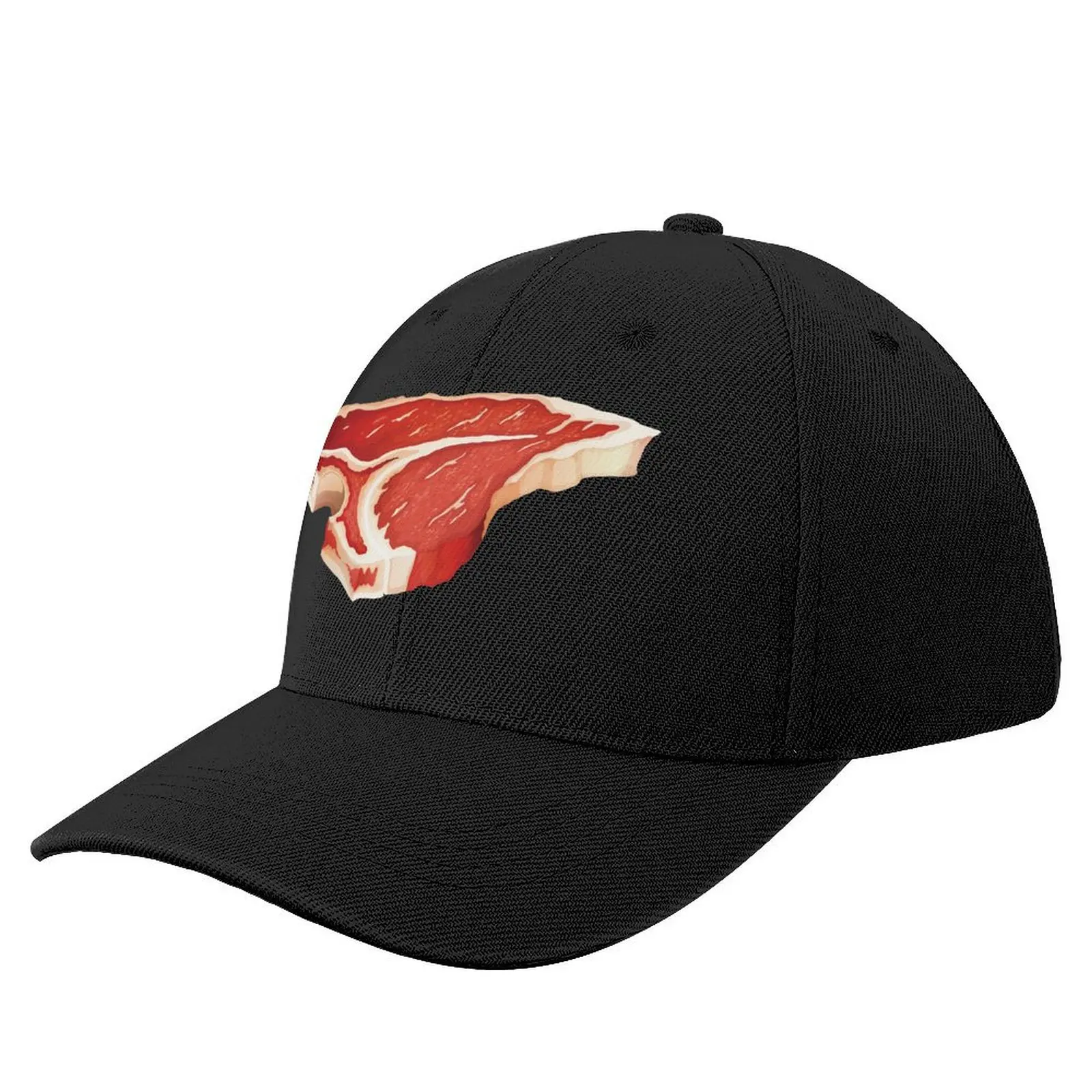 Raw T-Bone Beef Steak Baseball Cap dad hat Golf Hat Man Hip Hop Sunscreen Women Men's