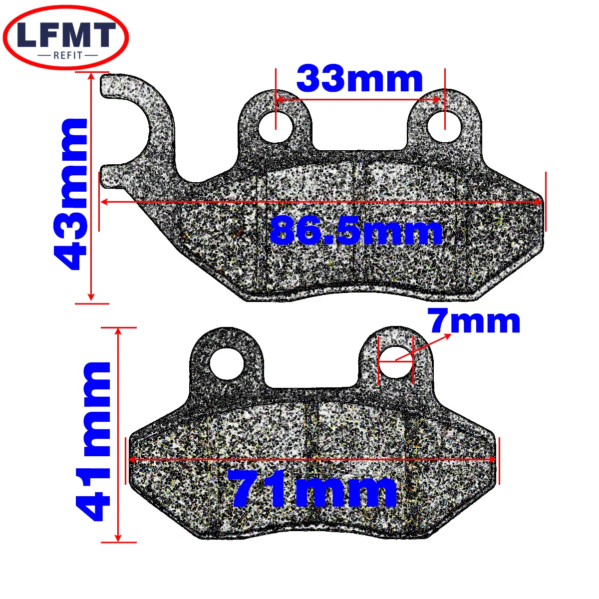 Motorcycle Front & Rear Brake Pads For SYM Jungle X'Pro 50 Jet 100cc Allo City Com Crox Fiddle Attila HD Megalo 125cc Universal - Image 2
