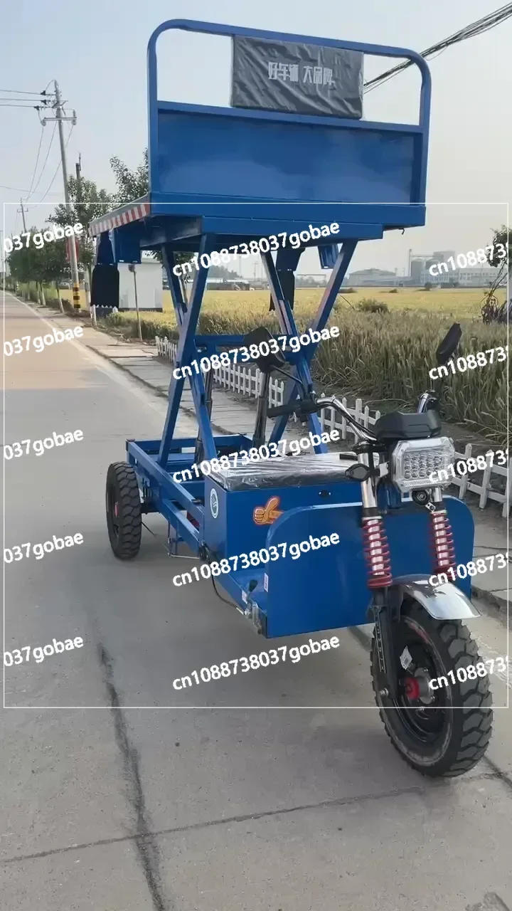 Four-wheel Electric Flatbed Truck, Breeding Plant, Warehouse, Construction Site Transport Truck, Lifting Flatbed Hydraulic