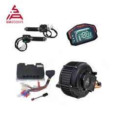 SiAECOSYS QSMOTOR QS165 V2 5000W 72V 35H Hall Version PMSM Mid Drive Motor Kits with ND72680 Controller