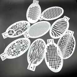 9PCS Body Painting Stencils Zebra Stripes Jungle Turtle Skin Snow Effect Reptile Ridge Flash Tattoo Face Paint Cartoon Makeup