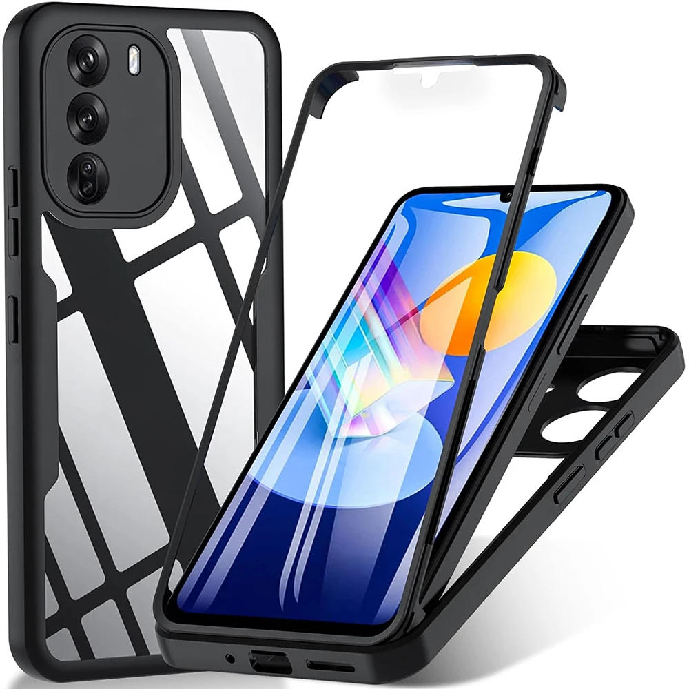 Case For OPPO Reno 12 Pro 4G 5G 360 Full Shockproof Silicone Screen Protection Phone Cover