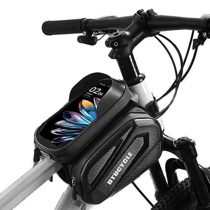 

Bicycle Bag Mountain Bike Road Bike Front Beam Bag Hard Shell Waterproof Large Capacity Mobile Phone Storage Hanging Bag