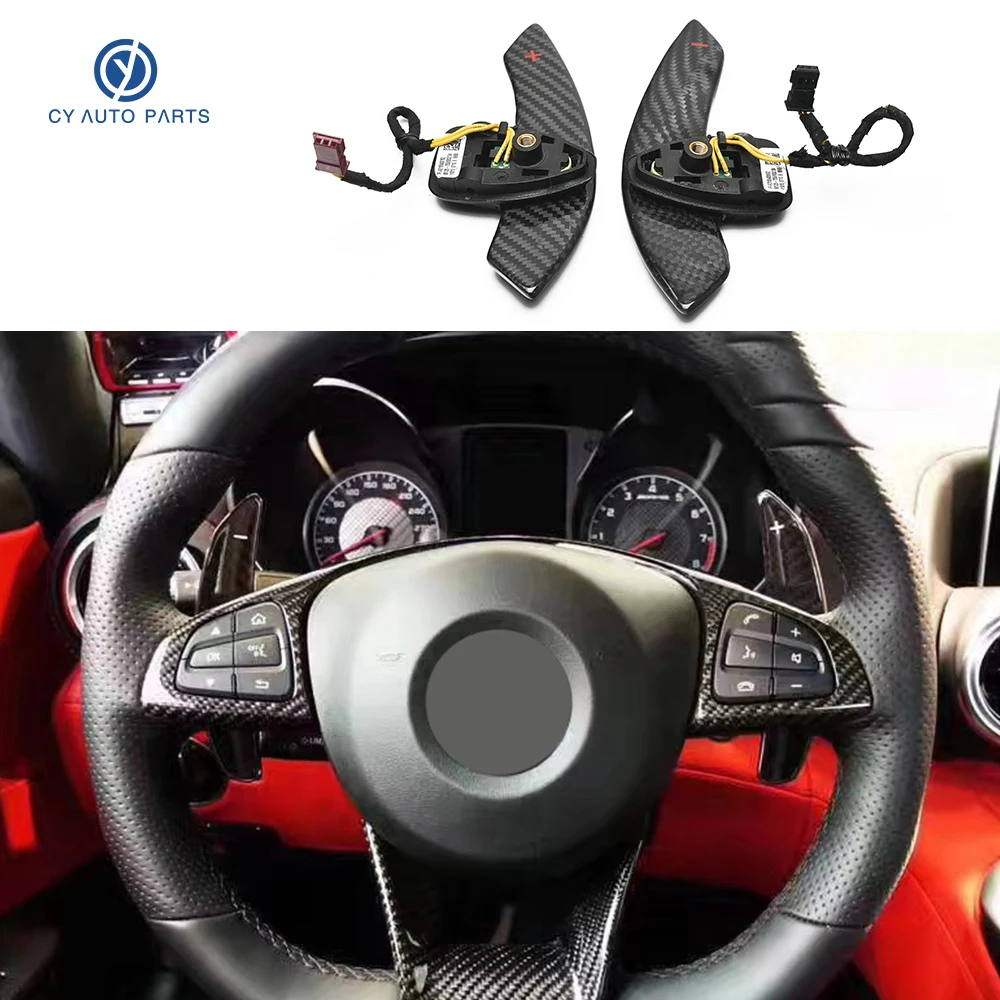 

Steering Wheel Paddle Shift Carbon Fiber Steering Paddle Fit For Mercedes Benz C CLASS W205