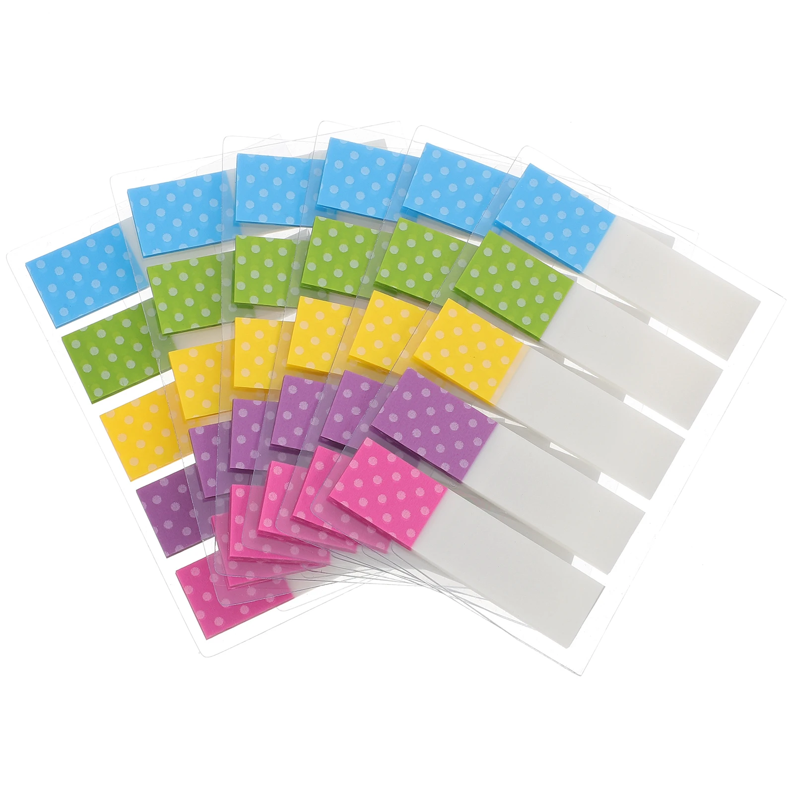 

6 Packs Index Labels Sticky Page Tags Adhesive Tabs Divider Markers Bookmark Paper Colorful PET Material Lightweight Self